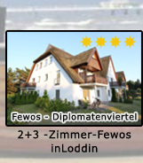 2, 3 und 4 Zimmer Ferienwohnungen im Reetdachhaus im Diplomatenviertel in Loddin mit Achterwasserblick, Ferienwohnungsvermittlung Herrmwnn, www.Fewo-Usedom.cc
